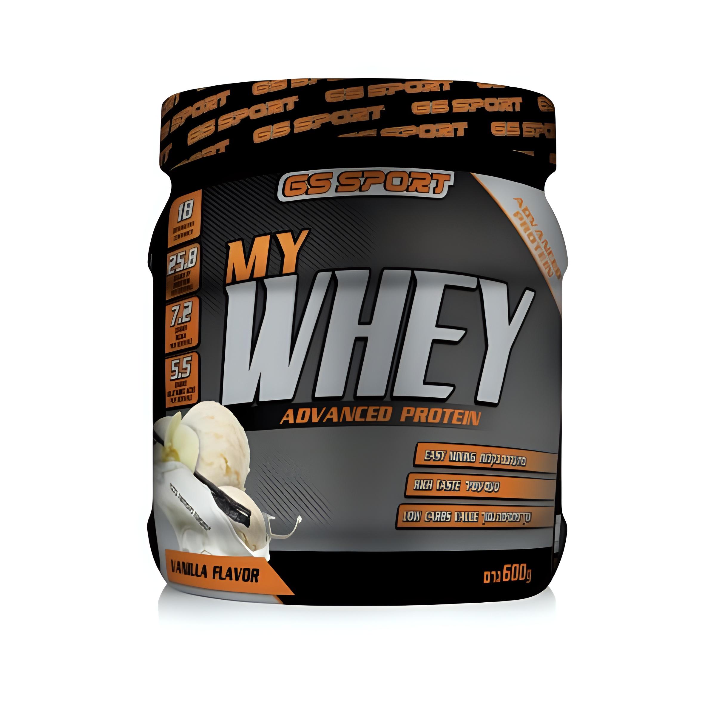 MY WHEY - אבקת חלבון מי גבינה בטעם וניל (600 גרם)