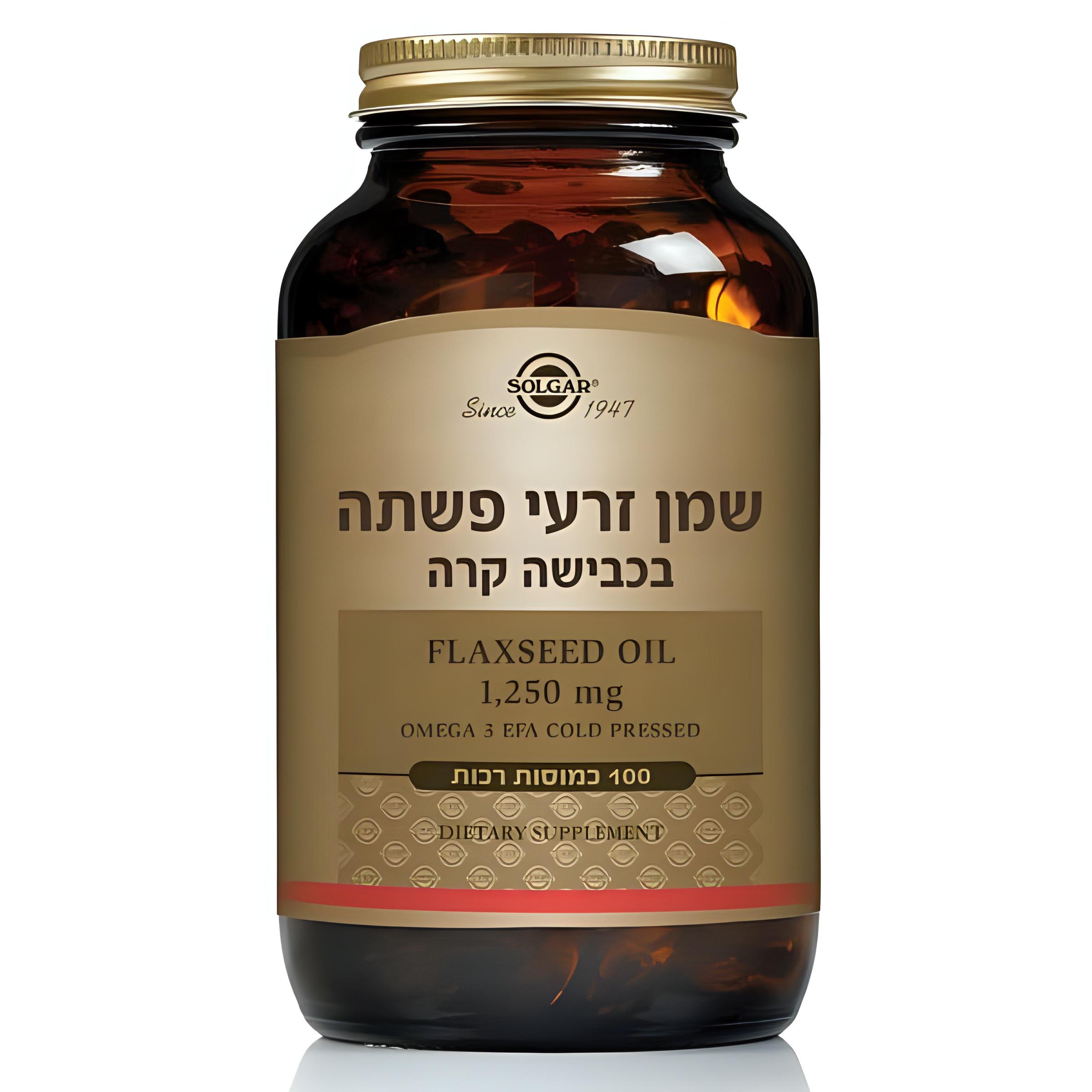 שמן זרעי פשתה בכבישה קרה