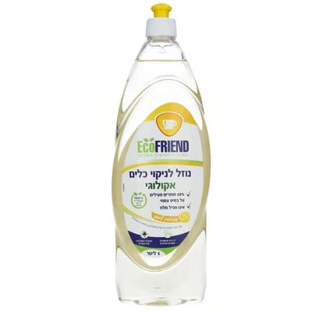 נוזל כלים 1 ליטר לימון – EcoFriend