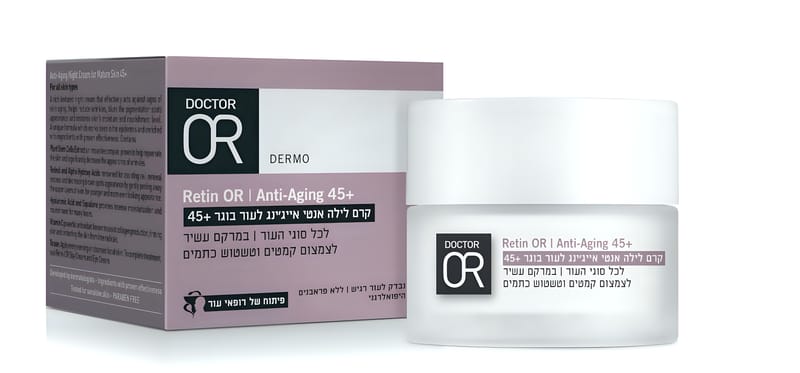 ד"ר עור Dr. Or קרם לילה אנטי אייג'ינג לעור בוגר +45 - Retin OR ד"ר עור Dr. Or קרם לילה אנטי אייג'ינג לעור בוגר +45 - Retin OR